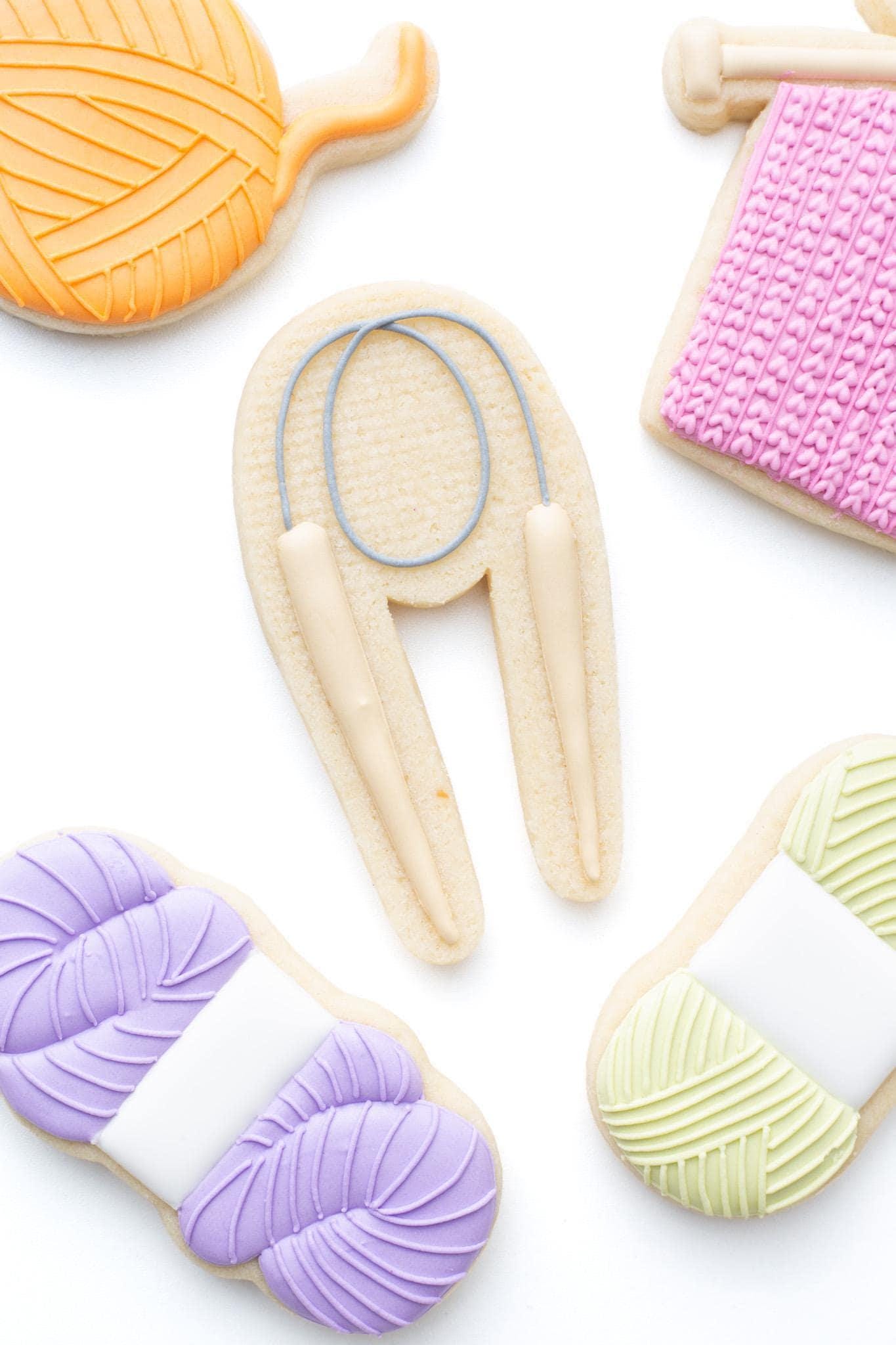Knitting Needles Circular Cookie Cutter