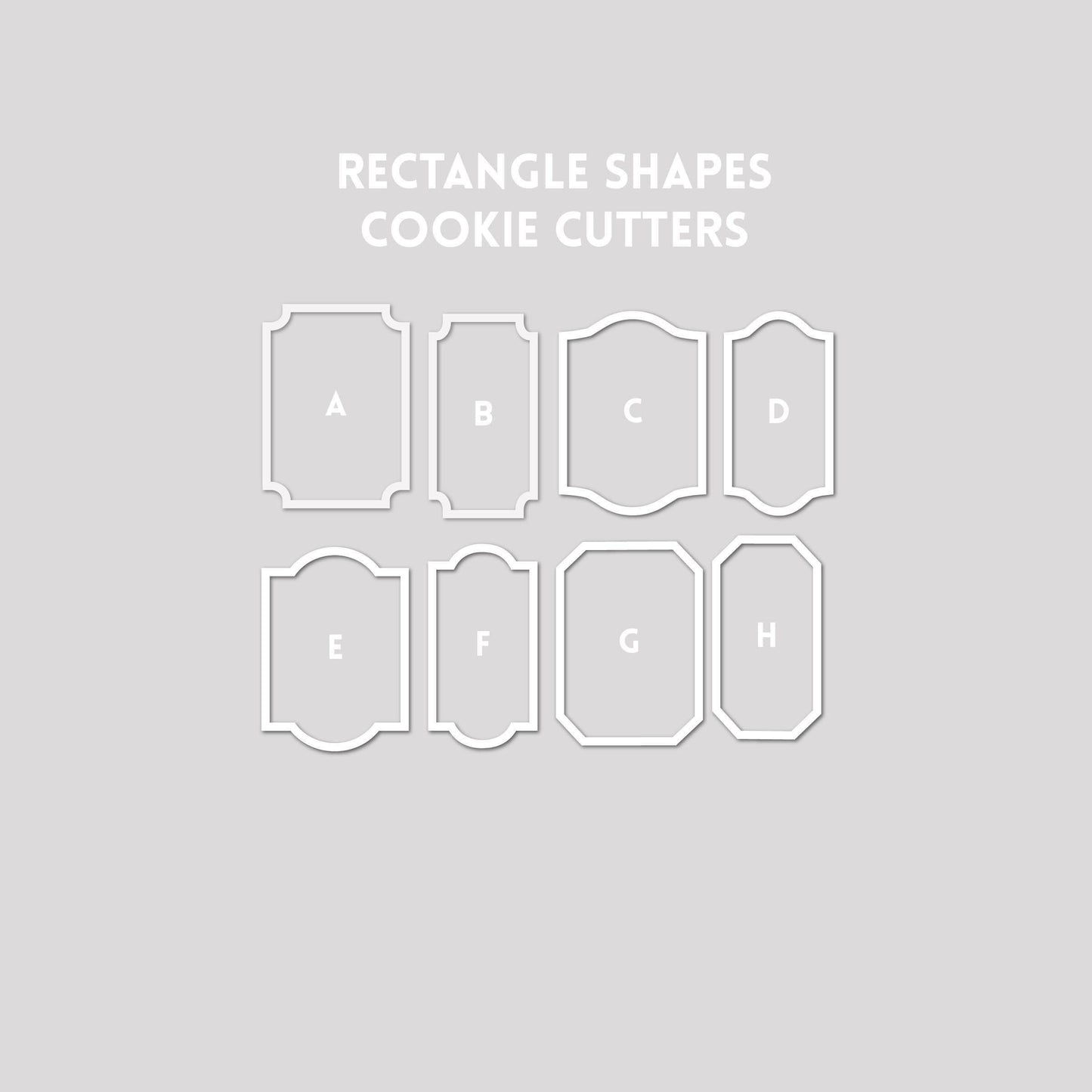 Rectangle Shapes Cookie Cutters