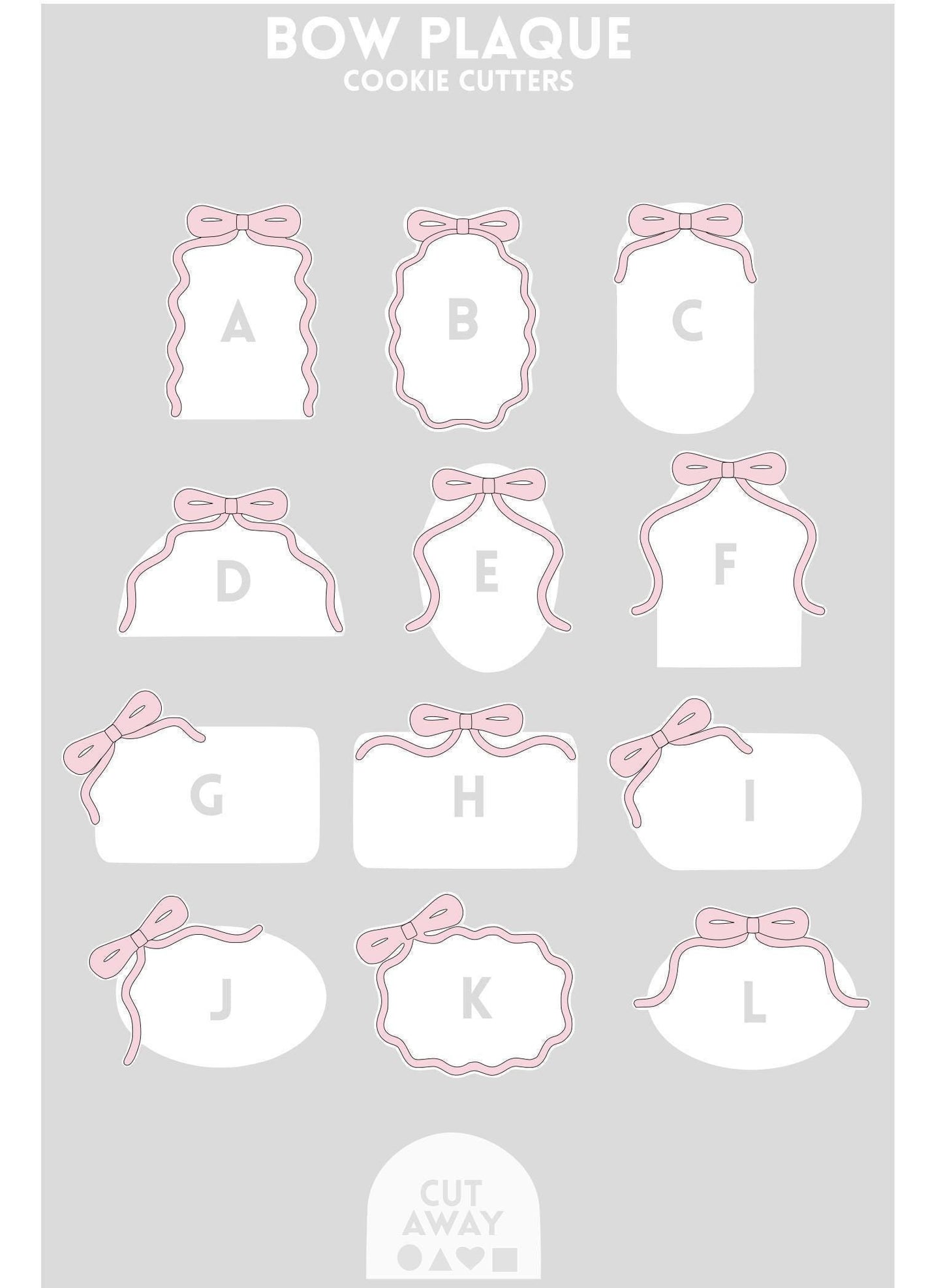 Bow Plaque Cookie Cutters