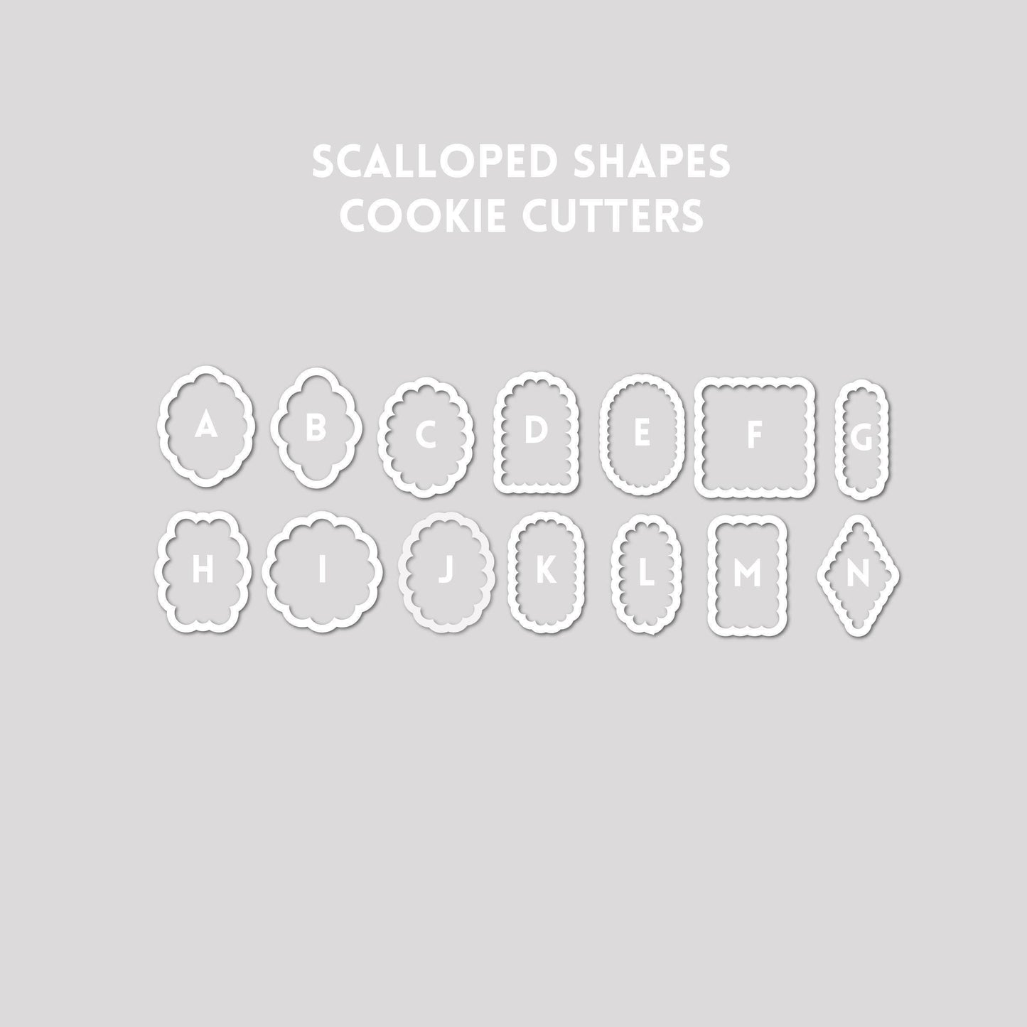 Scallop Shapes Cookie Cutters