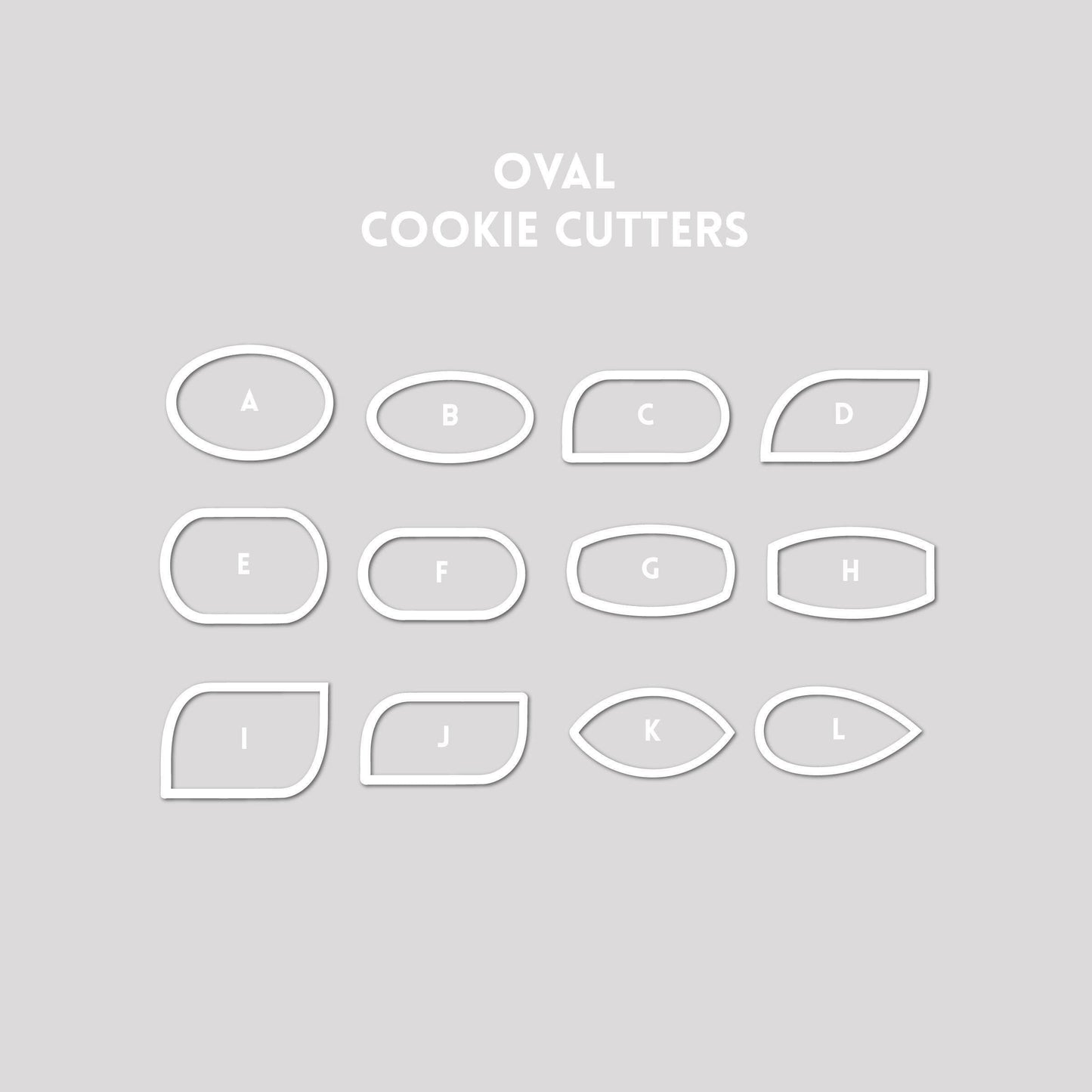 Oval Shape Cookie Cutters