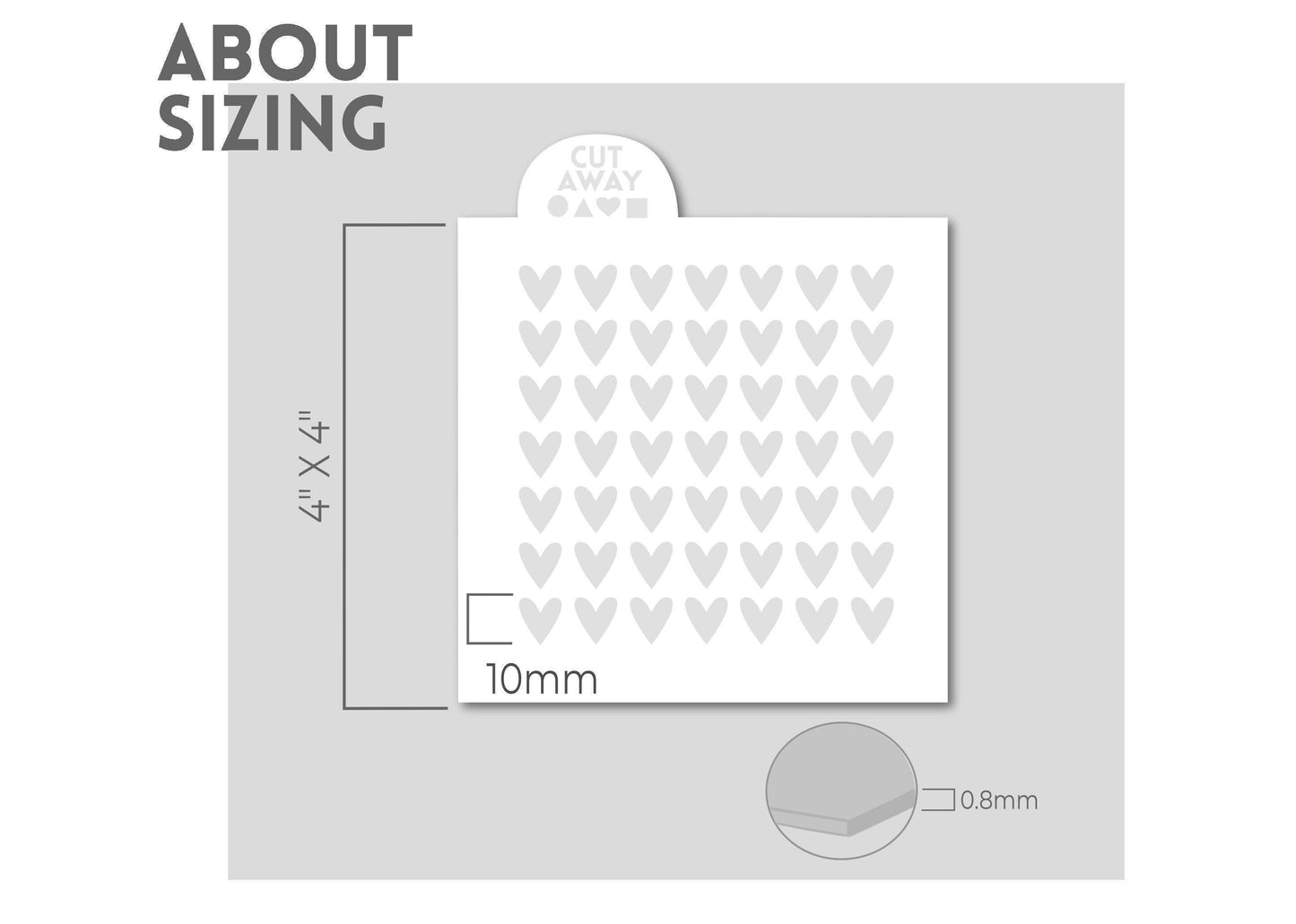 Digital Download- Heart Sprinkle Stencil- STL File for 3D Printing