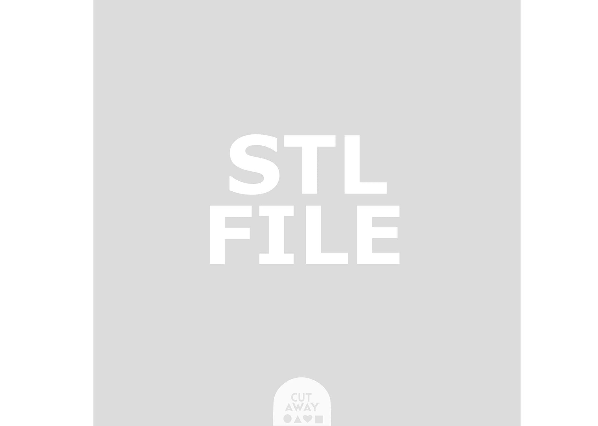 May include: White text on a gray background reads "STL FILE".