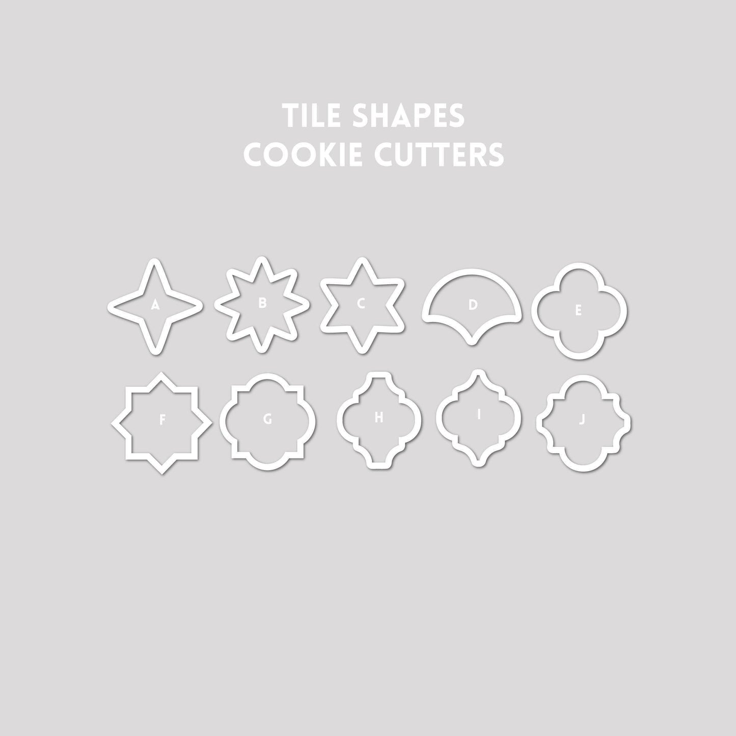 Tile Shapes Cookie Cutters