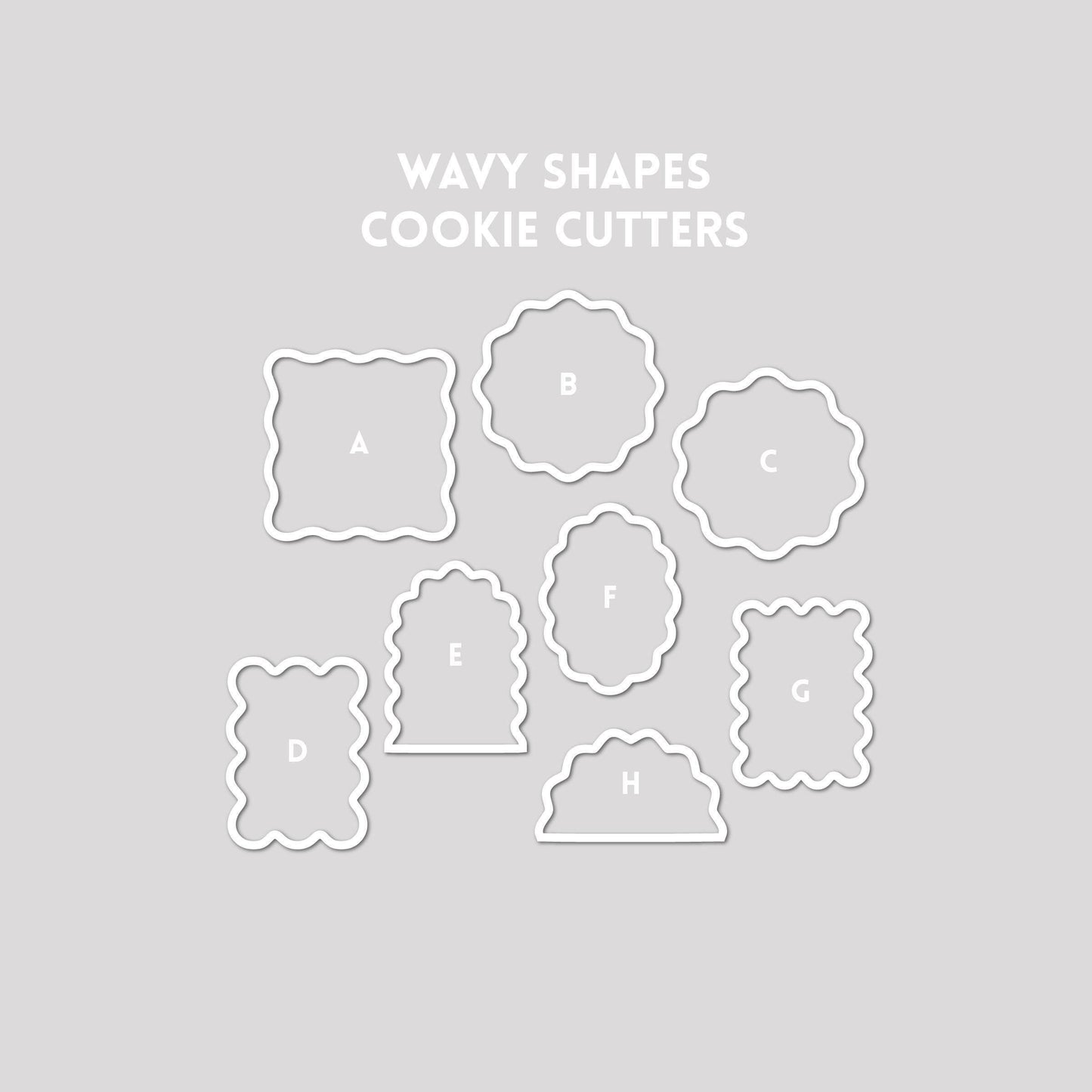 Wavy Shapes Cookie Cutters
