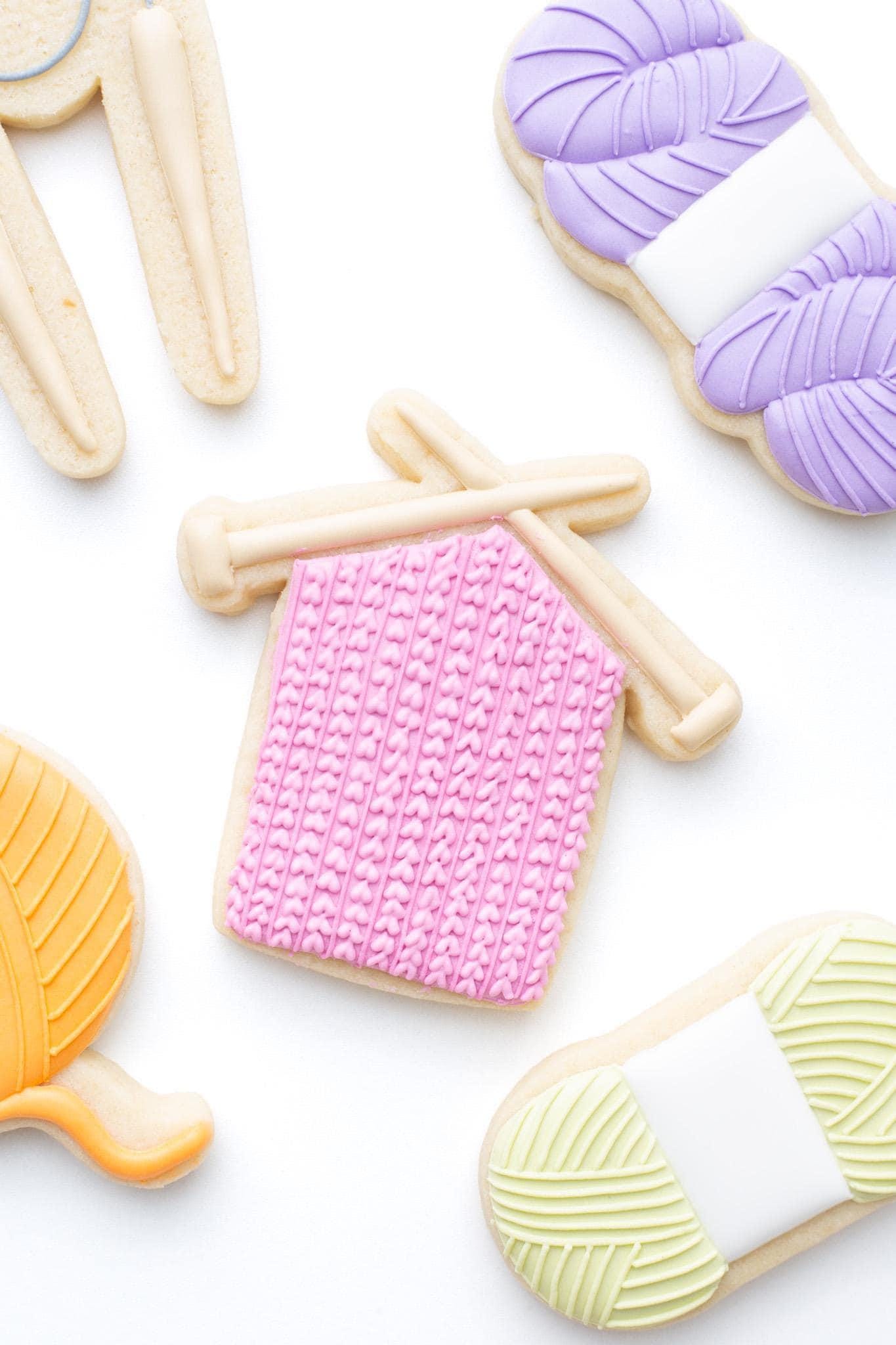 Knitting Needles Circular Cookie Cutter