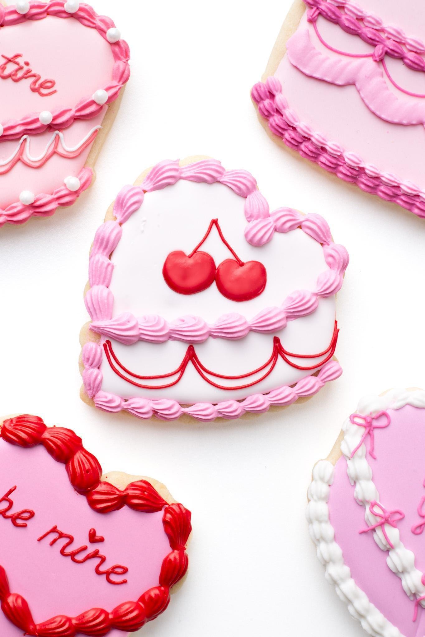 Vintage Heart Cakes Cookie Cutter