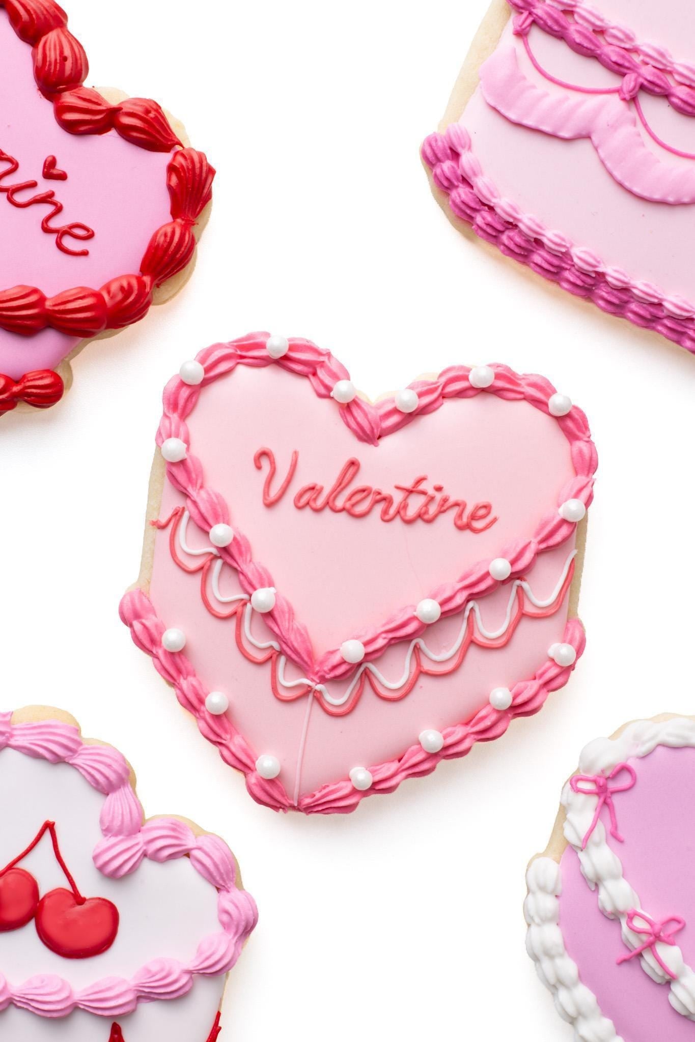 Vintage Heart Cakes Cookie Cutter