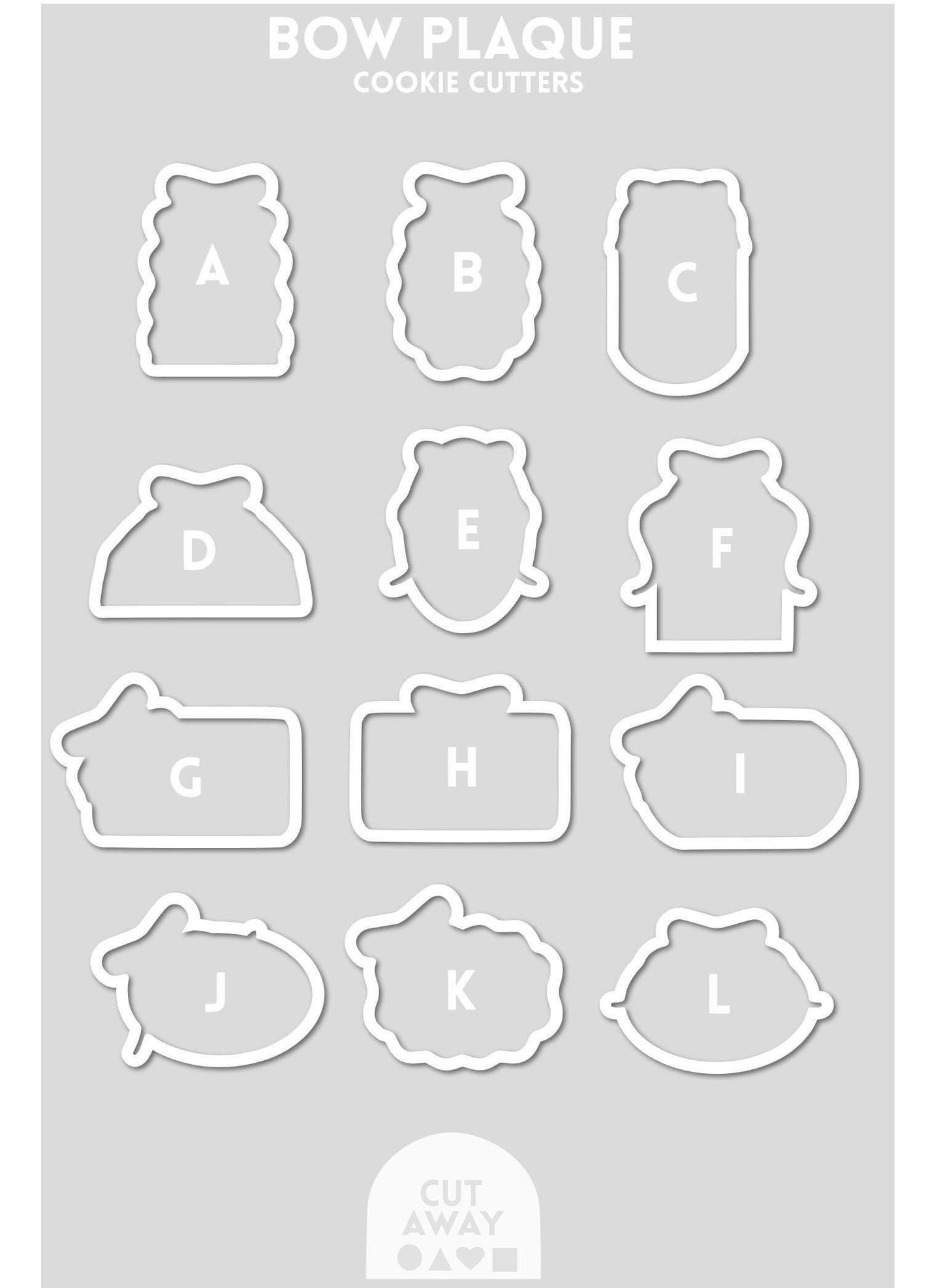 Bow Plaque Cookie Cutters
