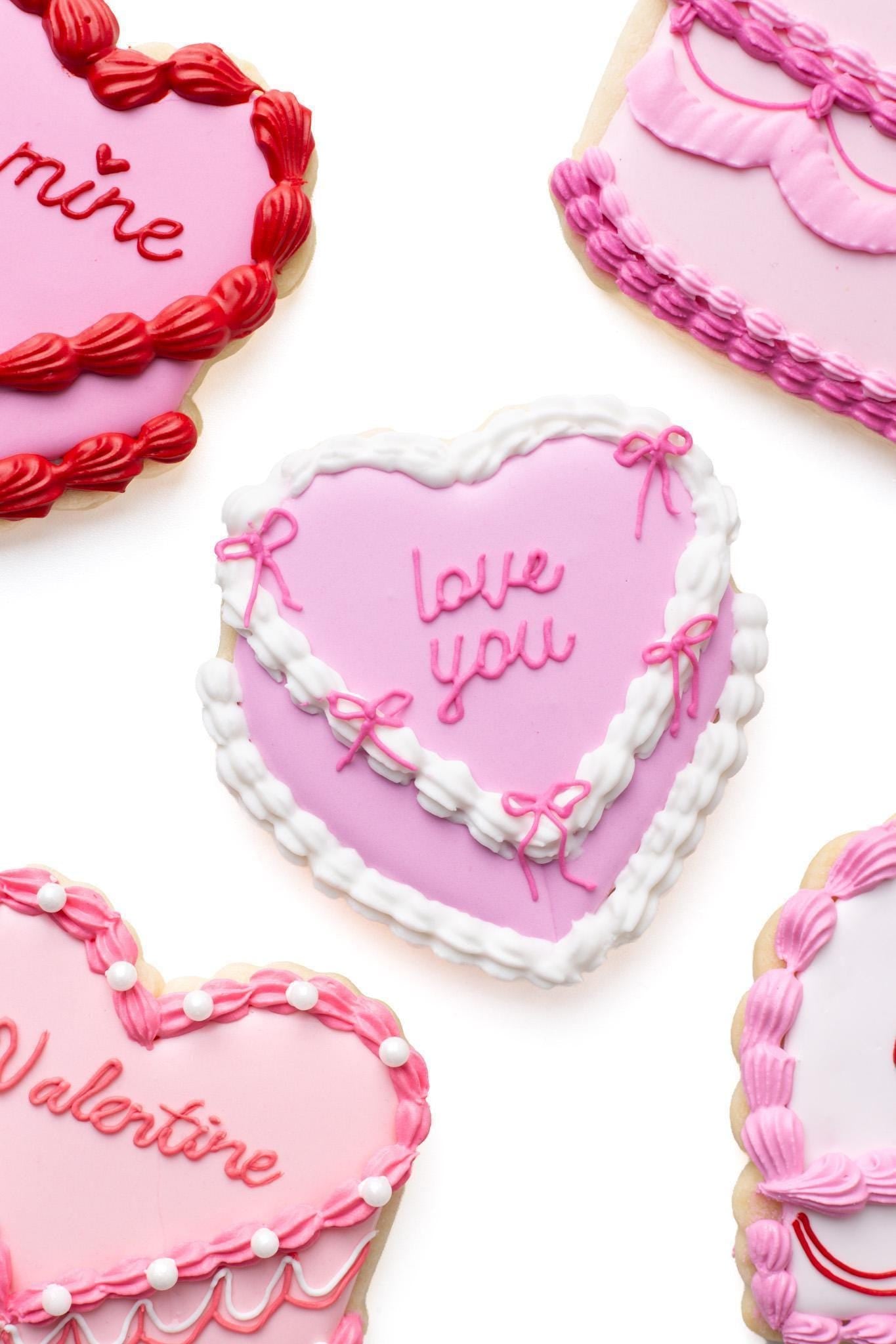Vintage Heart Cakes Cookie Cutter