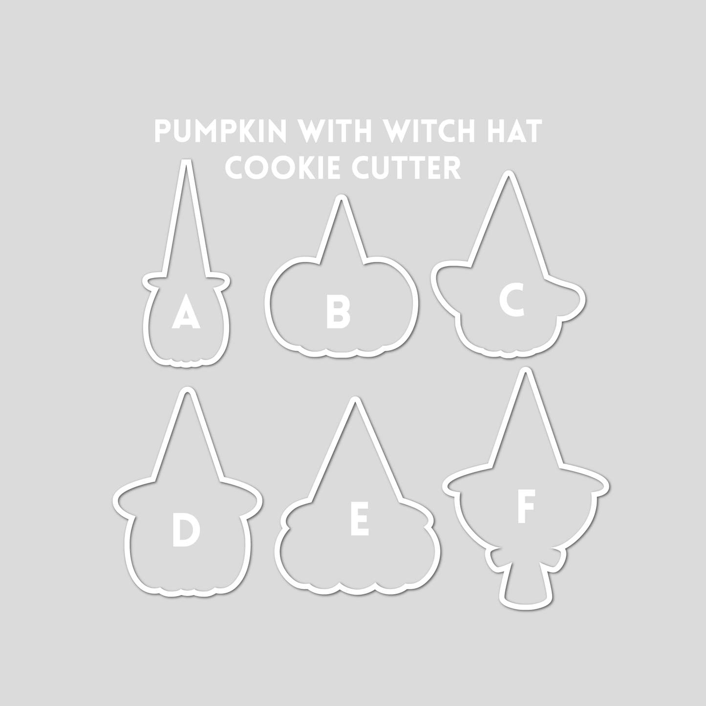 Halloween Pumpkins with Witch Hats Cookie Cutter