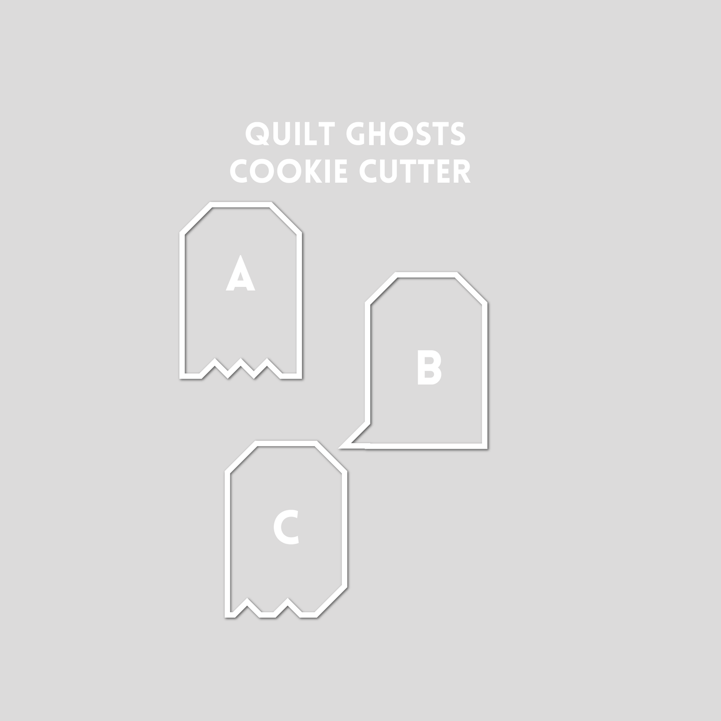 Quilt Block Ghost Cookie Cutter